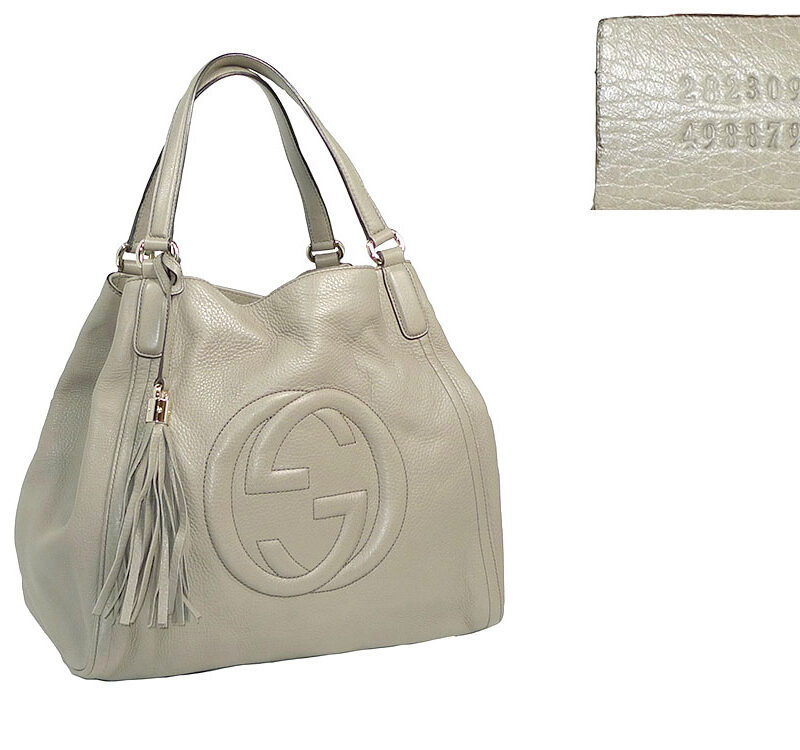 Gucci 282309 Sand Calf Soho Shopping Tote GHW-0