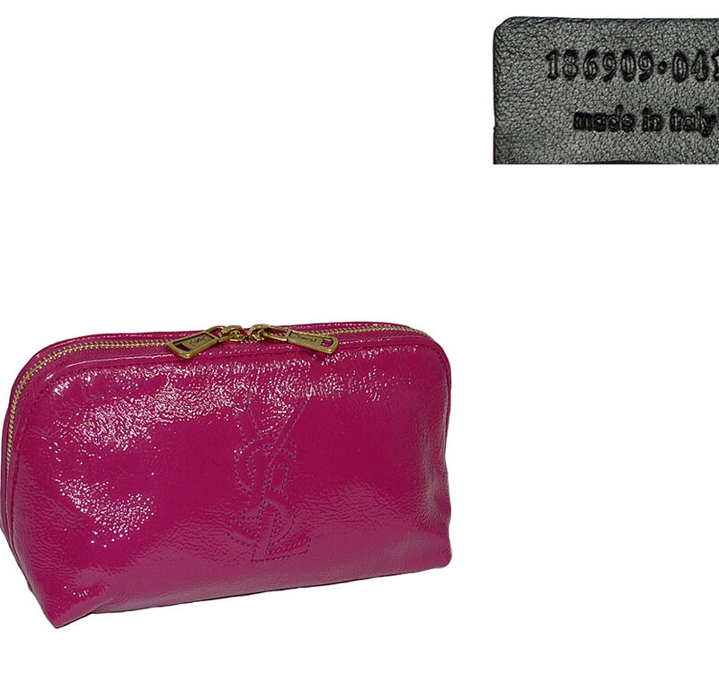 YSL 186909 Pink Patent Accessories Pouch-0