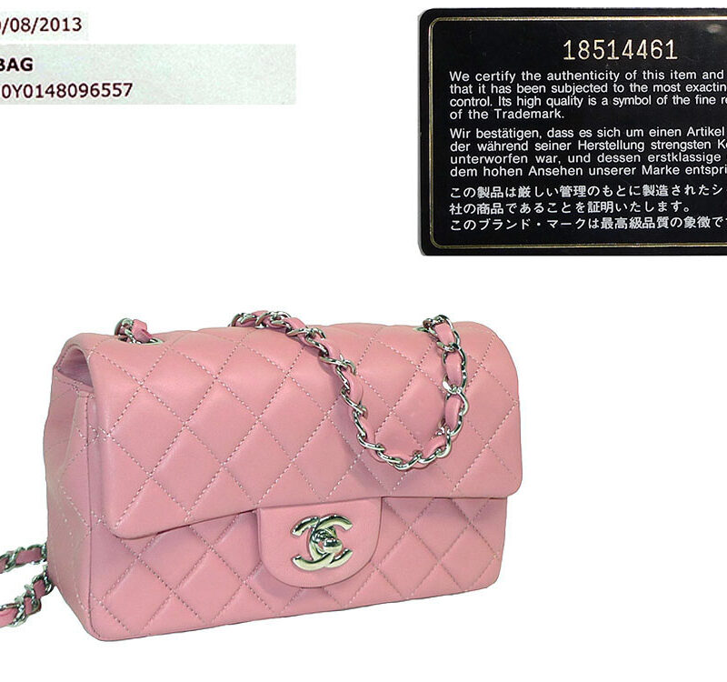 Chanel 18514461 Pink A69900Y Lambskin 8" Flap Silver Hardware-0