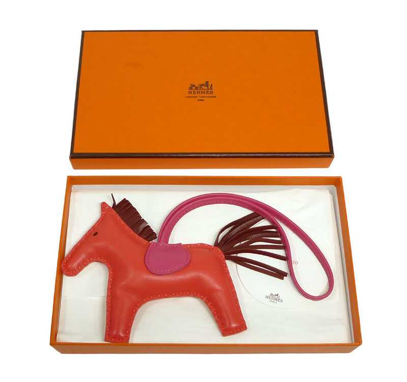 Hermes De Sac Rodeo MM Rose Jaiper/ Lipstick Pink/ Cornalime Bag Charm-0