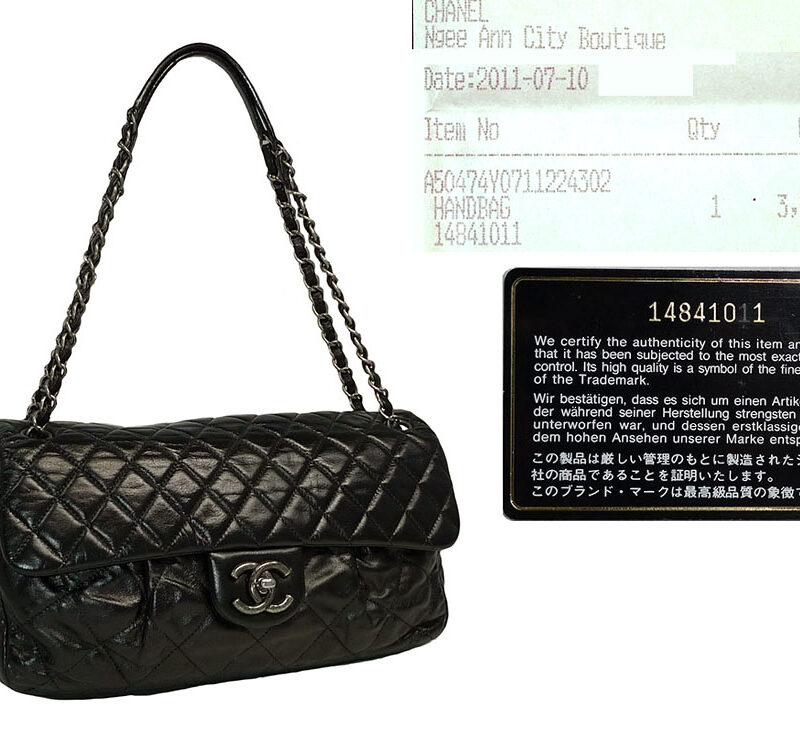 Chanel Black 14841011 Gather Single Flap Ruthemium Hardware-0
