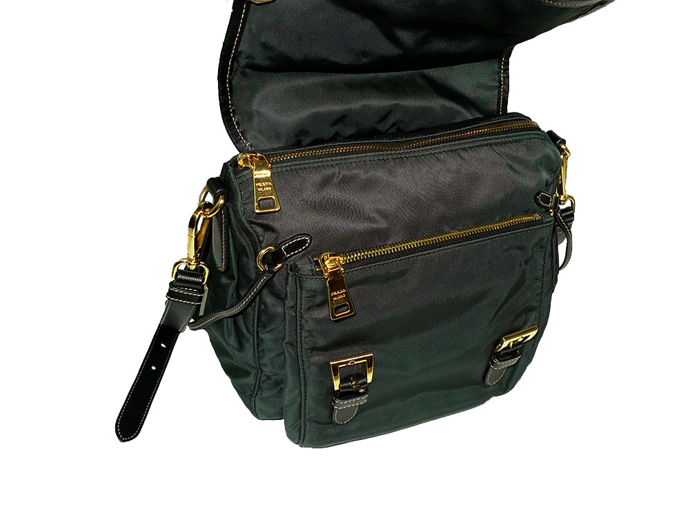 Prada BT0692 Tessuto Saffiano Antracite Messenger Bag-33634