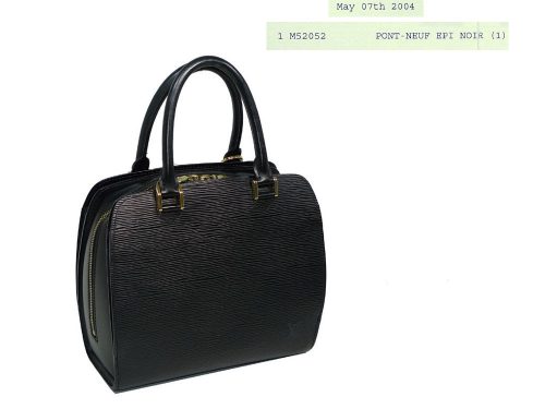 Louis Vuitton M52052D Epi Black Leather Pont-Neuf Tote Bag-0