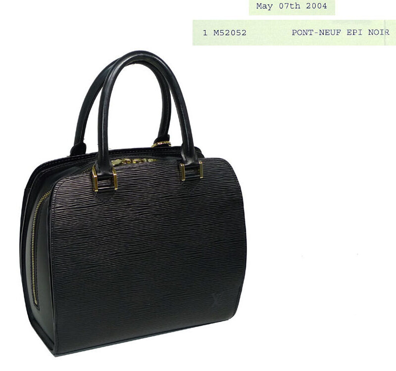 Louis Vuitton M52052D Epi Black Leather Pont-Neuf Tote Bag-0