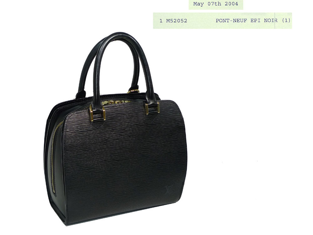 Louis Vuitton M52052D Epi Black Leather Pont-Neuf Tote Bag-0