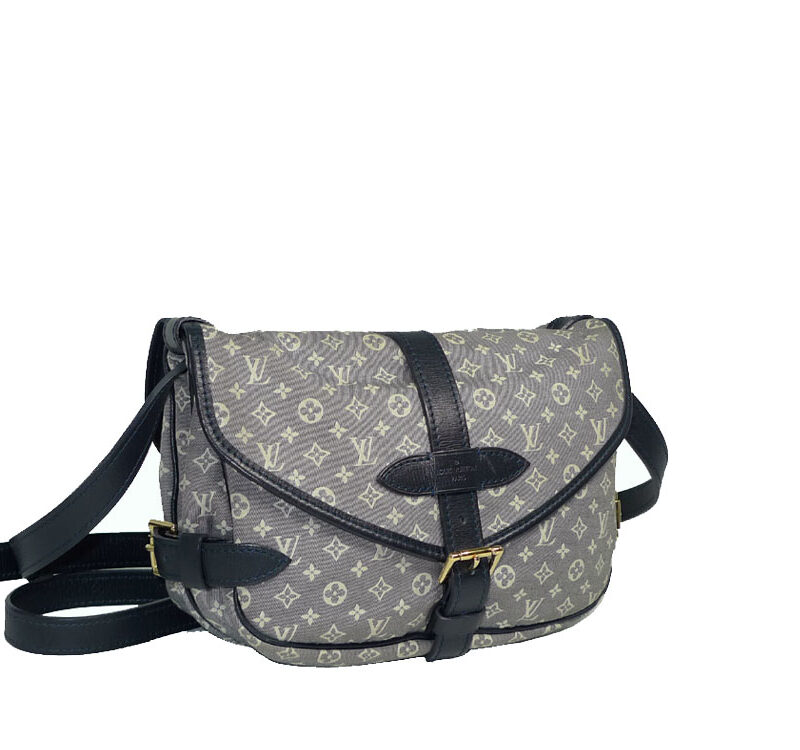 Louis Vuitton M40666 Blue Monogram Idylle canvas Saumur PM Messenger Bag-0
