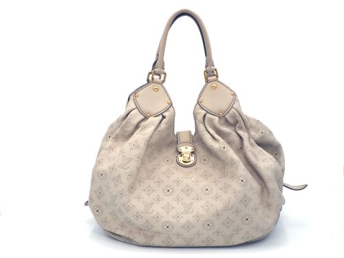 Louis Vuitton M95548 Gris XL Mahina Leather Hobo Shoulder Bag (TH4057)