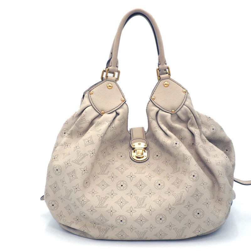 Louis Vuitton M95548 Gris XL Mahina Leather Hobo Shoulder Bag (TH4057)