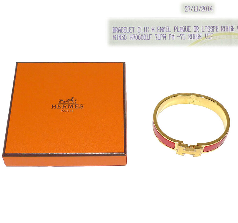 Hermes Bracelet Clic H Rouge O Stamp PM Size-0