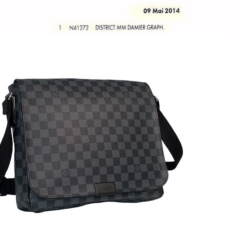 Louis Vuitton N41272 Damier Graphite District MM Messenger Bag-0