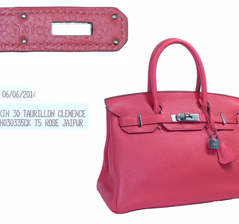 Hermes Birkin 30 Rose Jaipur R Stamp Clemence Leather Palladium Hardware-0