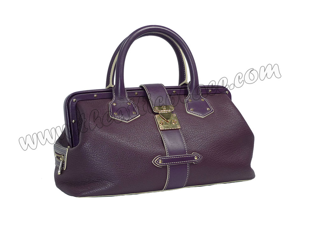 Louis Vuitton M91809 Plum Suhali Leather L'Ingenieux PM Doctor bag-0