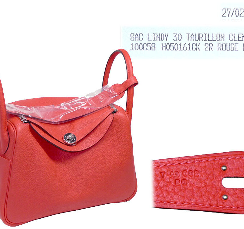 Hermes Lindy 30 Rouge Pivoine Clemence Leather T Stamp Palladium Hardware-0