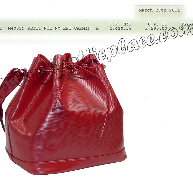 Louis Vuitton M40839 Epi Lether Red Petit Noe Carmin-0