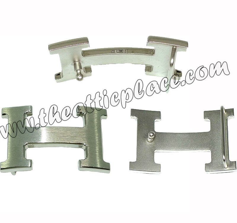 Hermes Mat Silver H Buckle 32mm-0