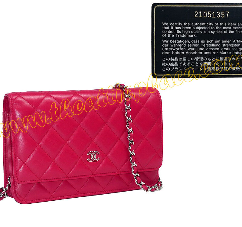 Chanel A33814Y Cherry Lambskin 21051357 Wallet On Chain PHW -0