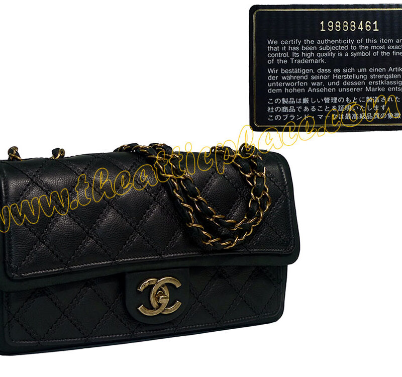 Chanel A92367Y Black 19888461 Caviar Distressed Flap MGHW-0