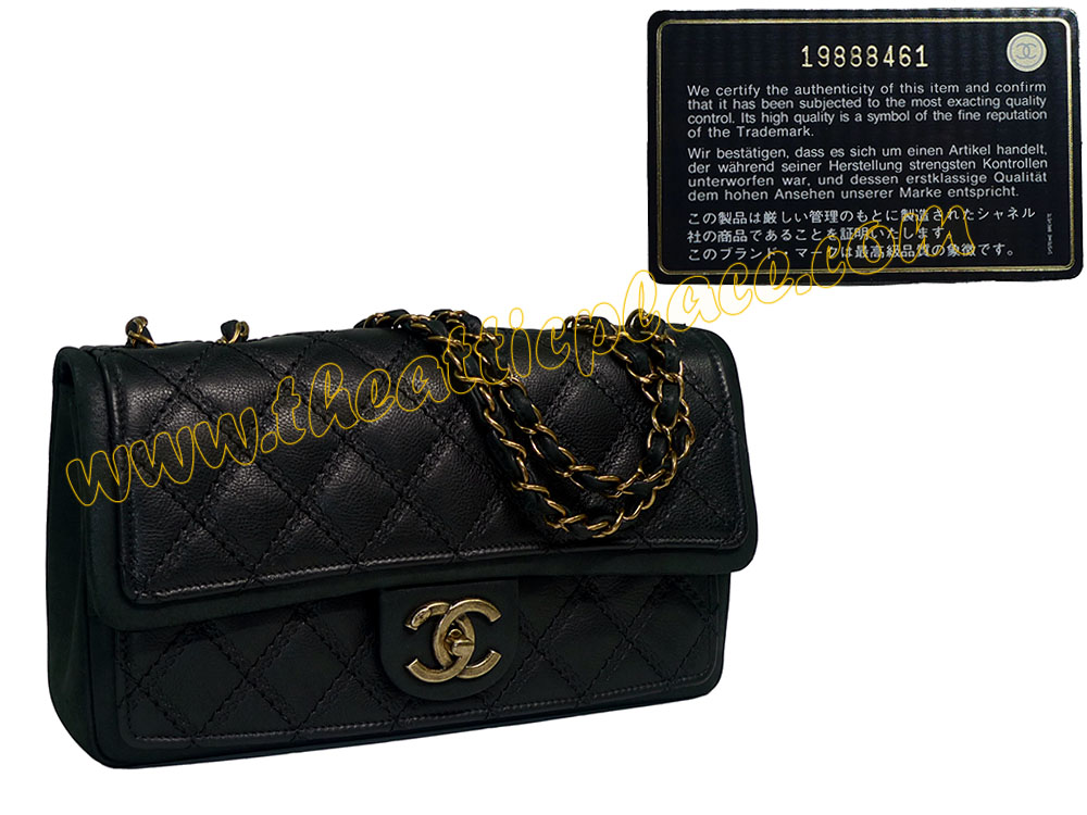 Chanel A92367Y Black 19888461 Caviar Distressed Flap MGHW-0