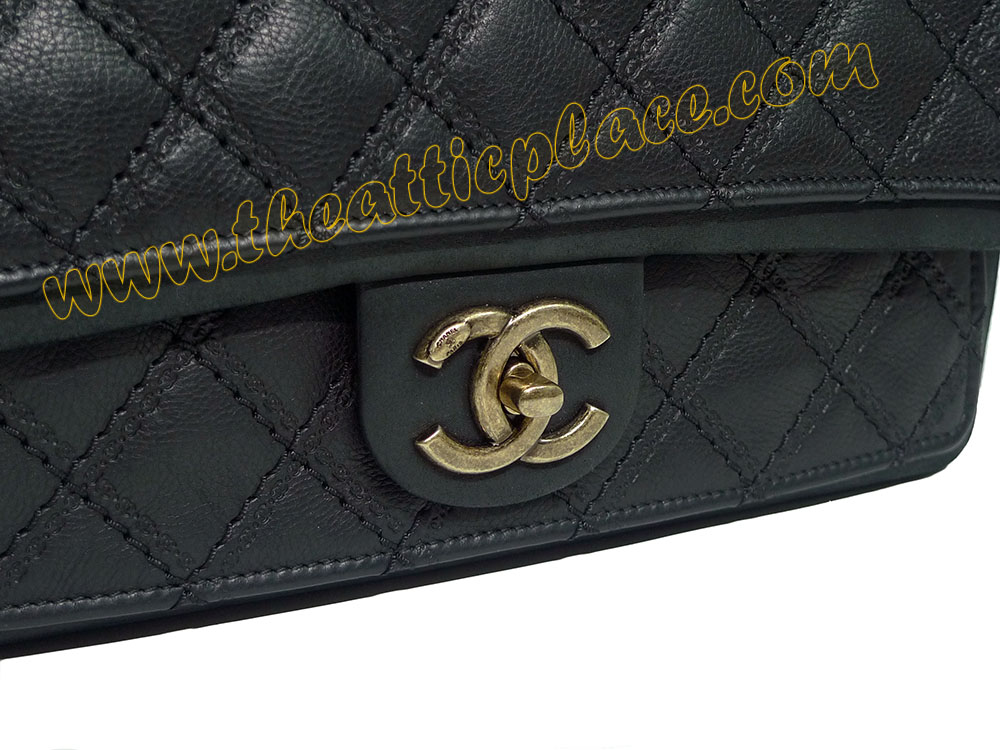 Chanel A92367Y Black 19888461 Caviar Distressed Flap MGHW-34967