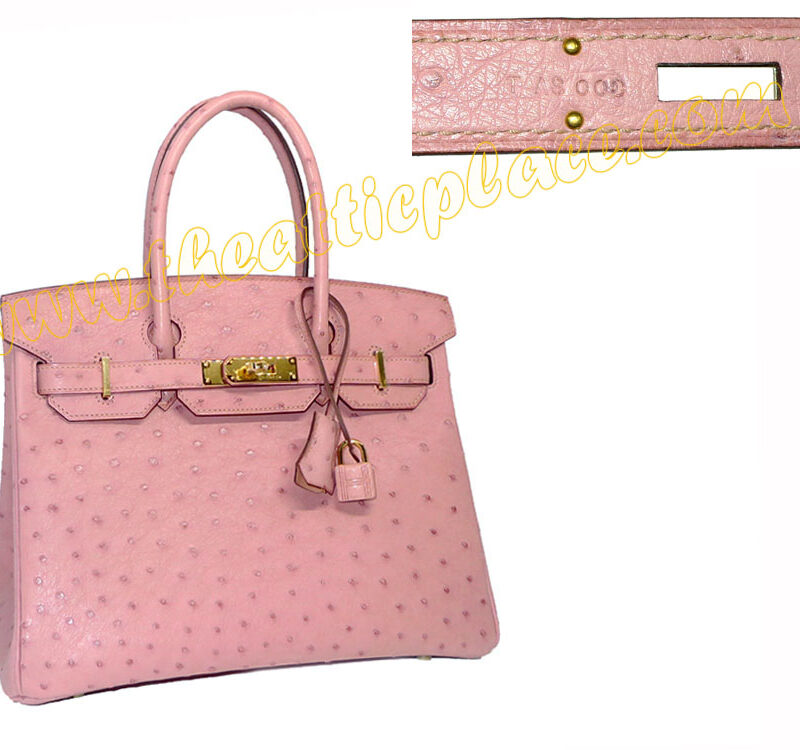 Hermes Birkin 30 T Stamp Autruche/ Terre Cuite Ostrich Gold Hardware-0