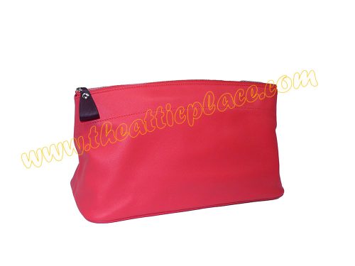 Hermes Cosmetic Pouch Tohubohu GM size Trousse Rose Jaipur/ Prune Clutch -0
