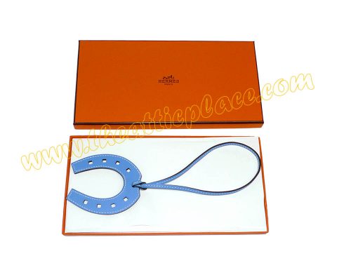 Hermes horseshoes Bag Charm Sac Paddock Bleu Paradis-0