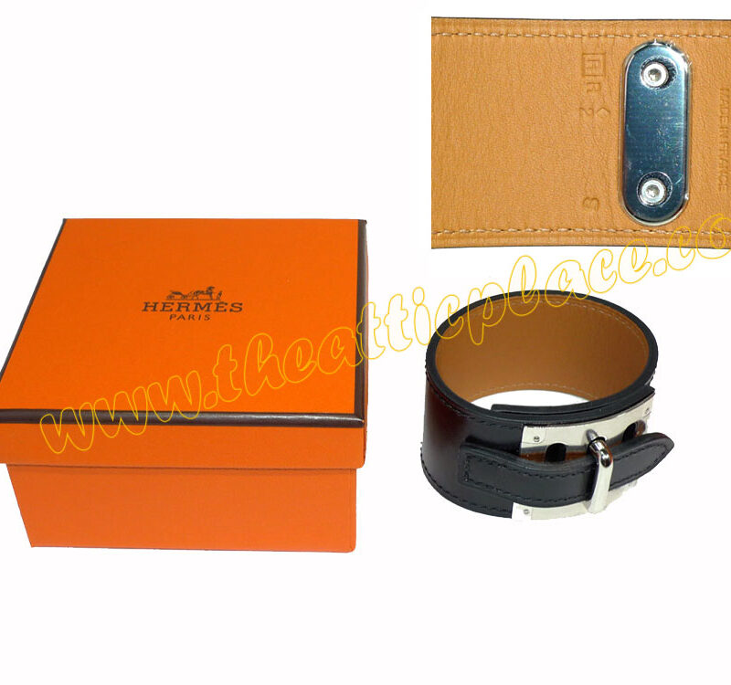 Hermes Kelly Dog Intense Black Calf Bracelet for Unisex-0