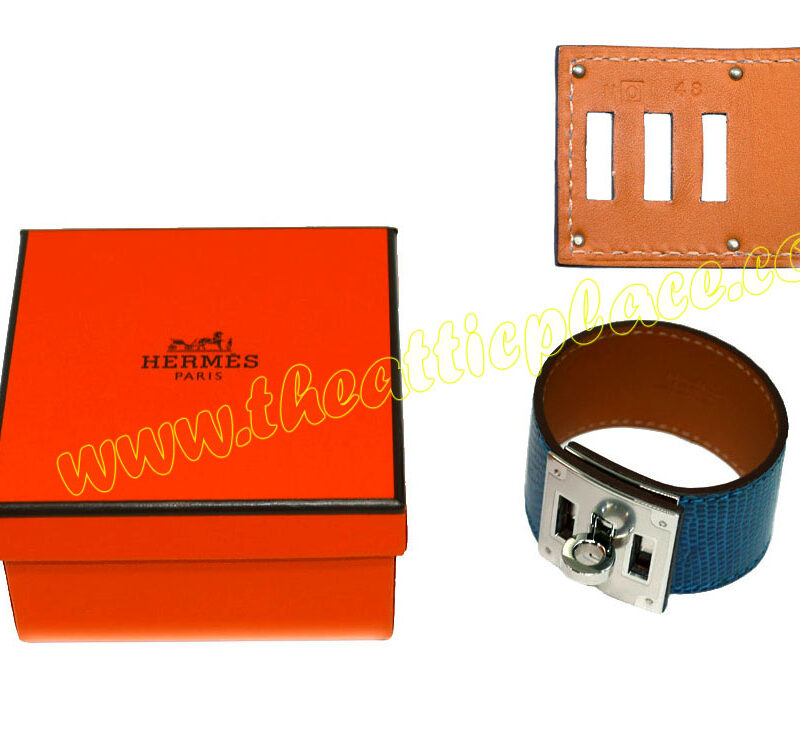 Hermes Lizard Kelly Dog Mykonos O Stamp PHW-0