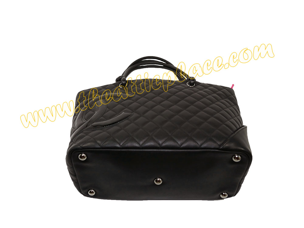 Chanel 13607375 Quilted Cambon Black/ Black Large Shopping Tote-35145