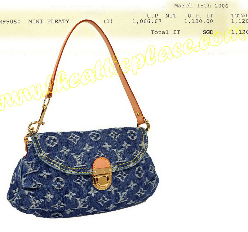 Louis Vuitton M95050 Denim Blue Mini Pleaty Shoulder Bag-0