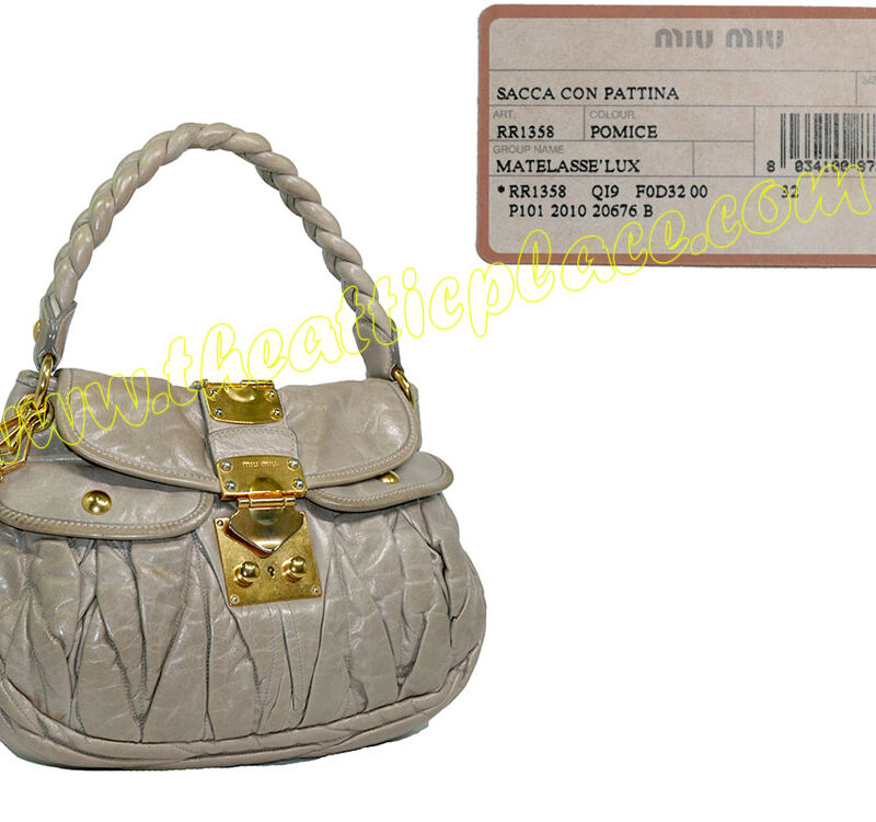 Miu Miu Beige Nappa Coffer Bag Small Messenger Bag-0