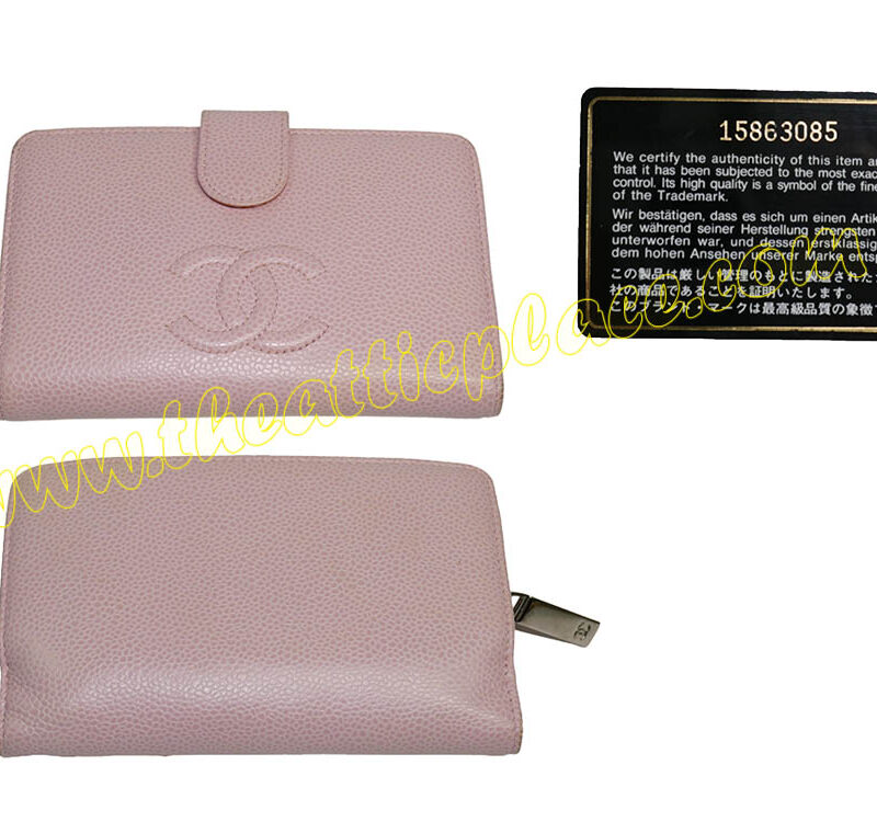 Chanel 15863085 Pink Caviar 10 Cards French Wallet-0