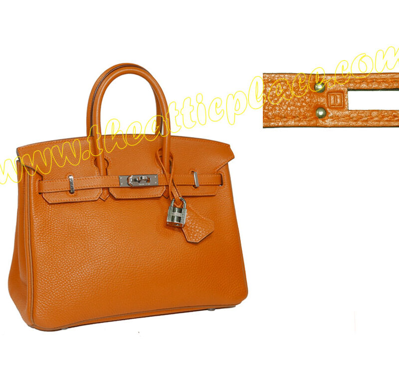 Hermes Limited Birkin 25 Potiron/Gold Trimming Togo I Stamp Outstitch Mat Black Hardware-0