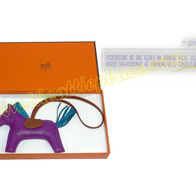 Hermes Rodeo MM Anemone/ Bleu Izmir/ Fauve-0