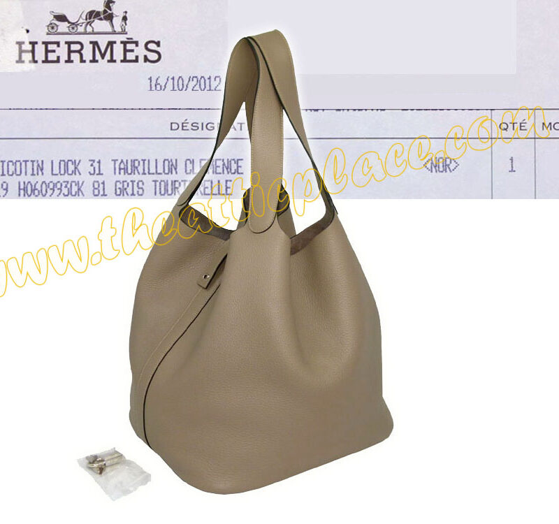 Hermes Gris Color Picotin TGM Clemence P Stamp -0