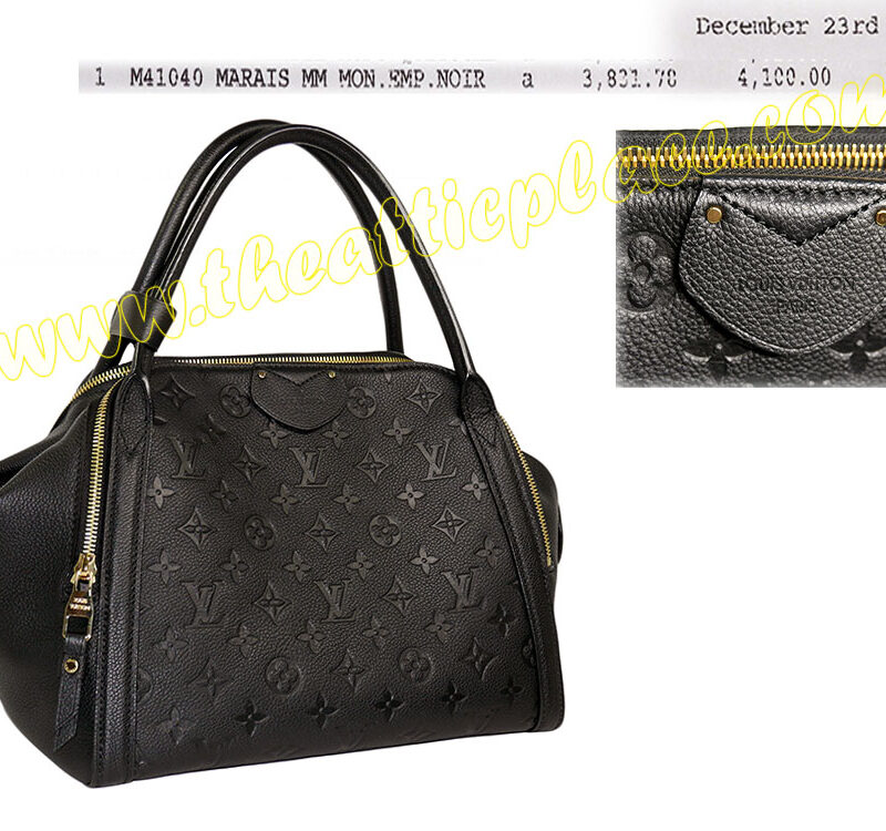 Louis Vuitton M41040 Embossed Black Marais MM -0