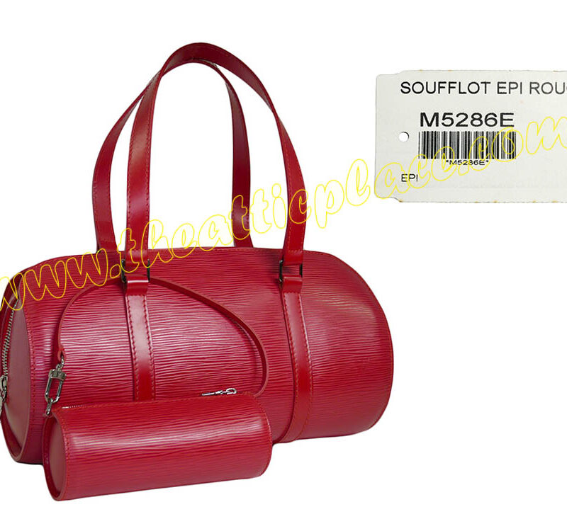 Louis Vuitton M5286E Epi Red Papillion 30 / Soufflot w Pouch-0
