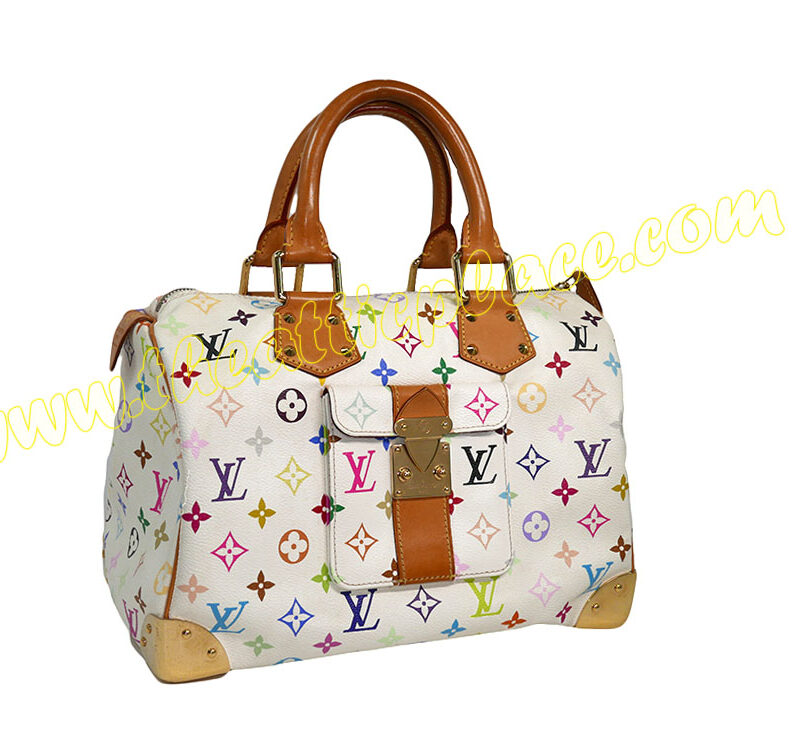Louis Vuitton M92643 Multicolor White Speedy 30 Tote (SP4097)-0