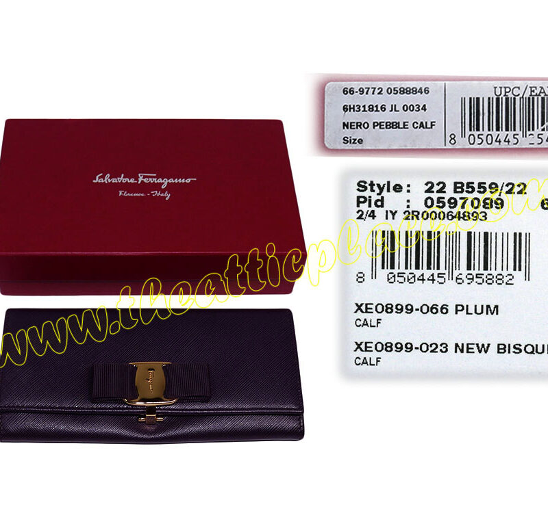Ferragamo Prune Pebbled Calf Classic Long Wallet-0