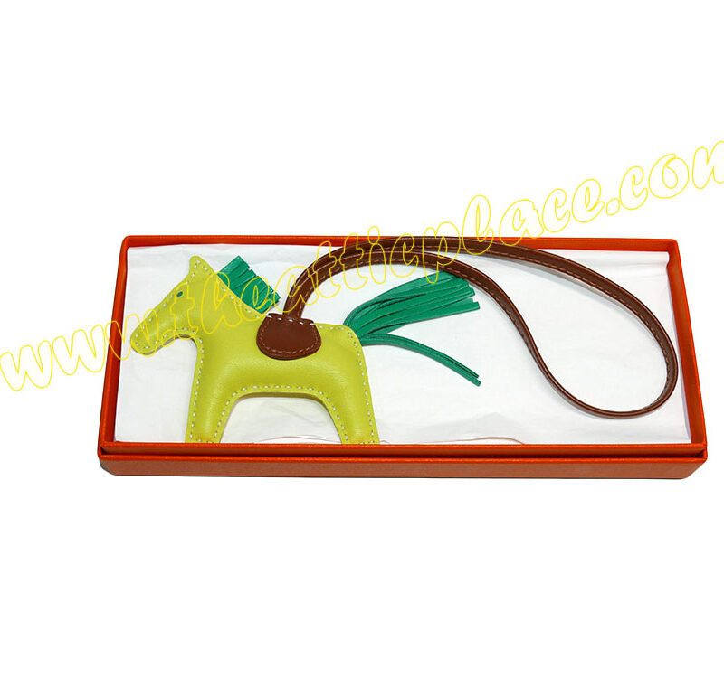 Hermes Rodeo PM Lime/ Menthe/ Fauve Bag Charm-0