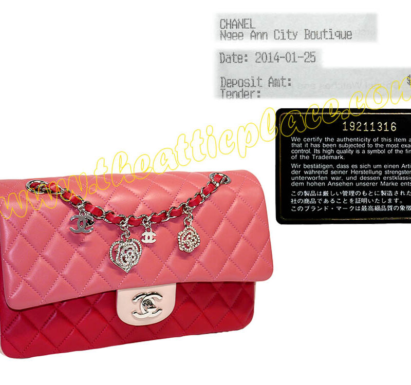 Chanel 14P A90214 Pink/ Red/L Pink 19211316 Valentine Flap-0