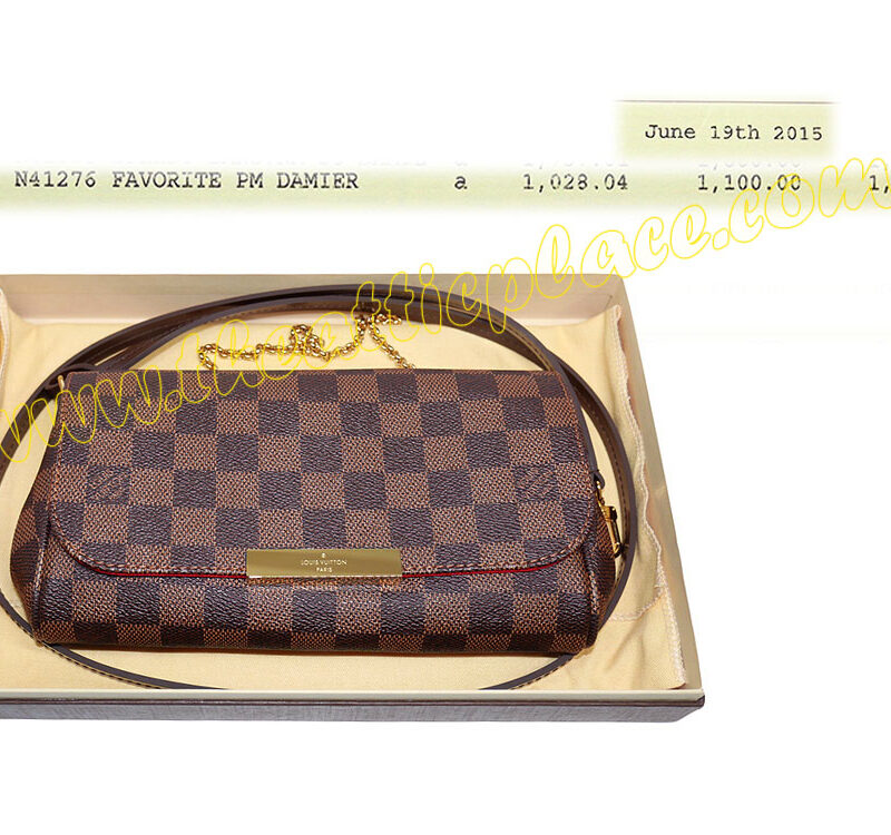 Louis Vuitton N41276 Damier Canvas Favorite PM Pochette/ Messenger Bag-0