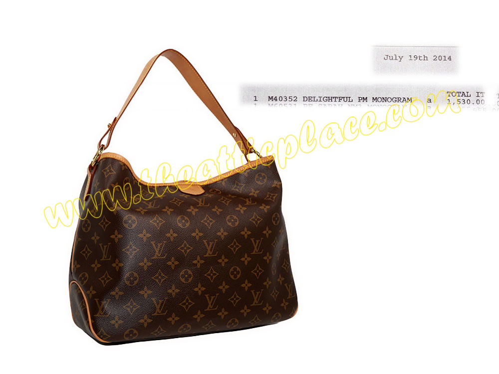 Louis Vuitton M40352 Monogram Canvas Delightful PM Shoulder Bag-0