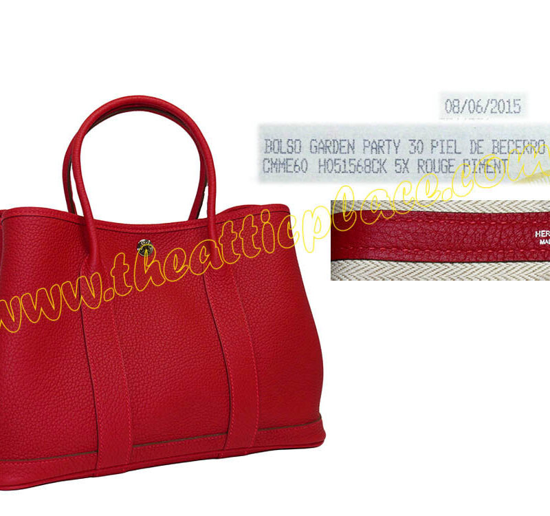 Hermes Garden Party TPM 30cm Rouge Piment T STamp-0