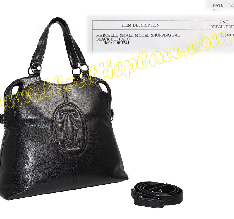 Cartier Marcello Small Model Black Buffalo L100124 Document Bag-0