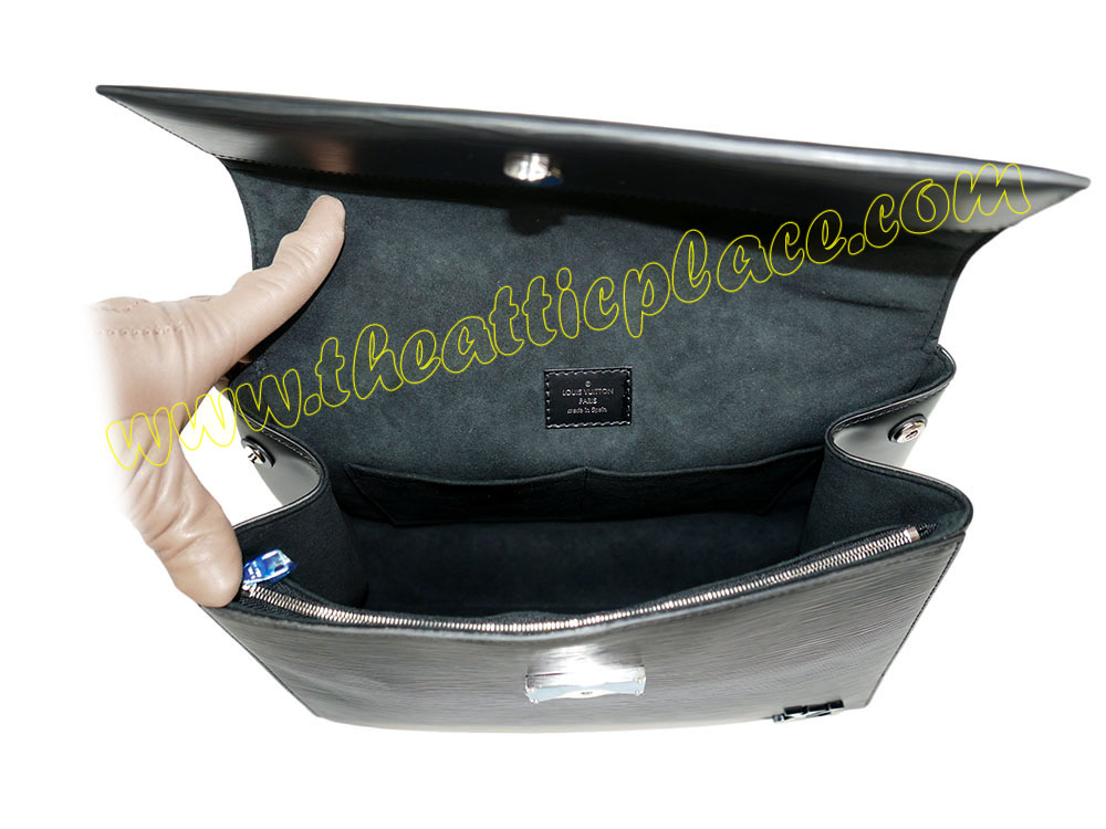 Louis Vuitton M41302 Cluny MM Epi Black Tote/ Shoulder Bag-36363
