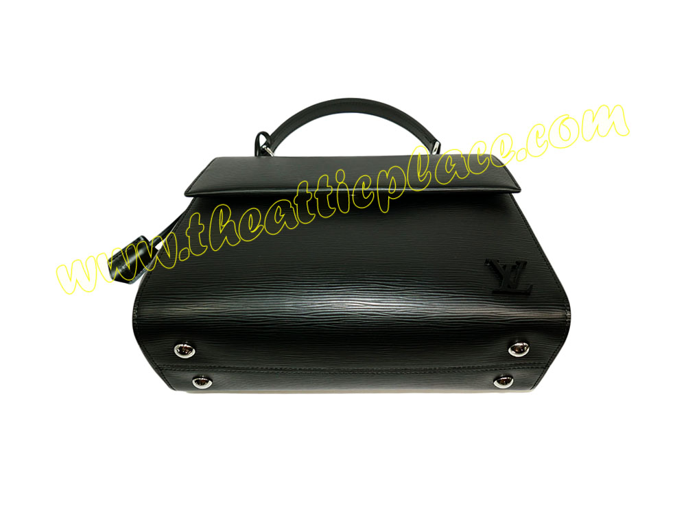 Louis Vuitton M41302 Cluny MM Epi Black Tote/ Shoulder Bag-36360