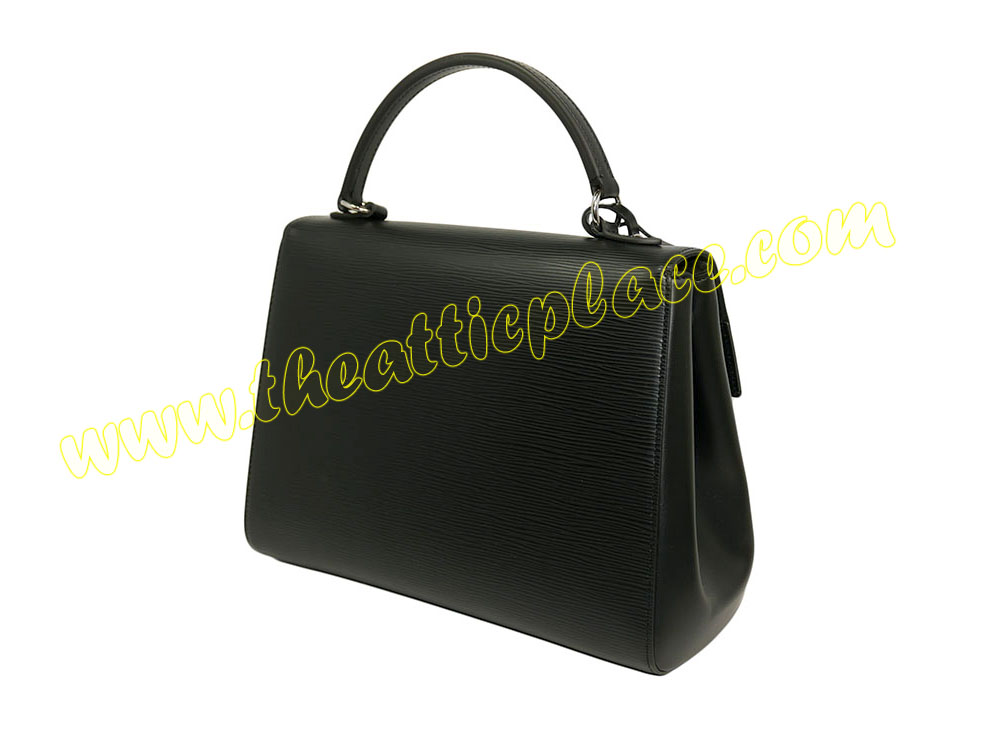 Louis Vuitton M41302 Cluny MM Epi Black Tote/ Shoulder Bag-36362