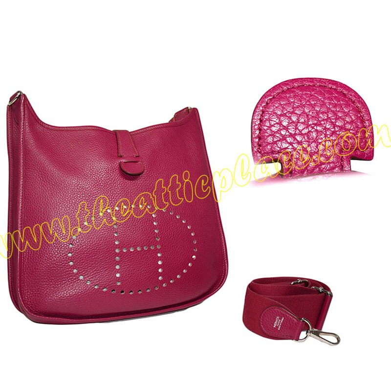 Hermes Evelyne 33 MM Ruby O Stamp Clemence Shoulder/ Messenger Bag-0