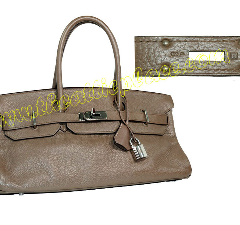 Hermes Shoulder Birkin 42 JPG Etoupe I Stamp Togo Leather Palladium Hardware-0